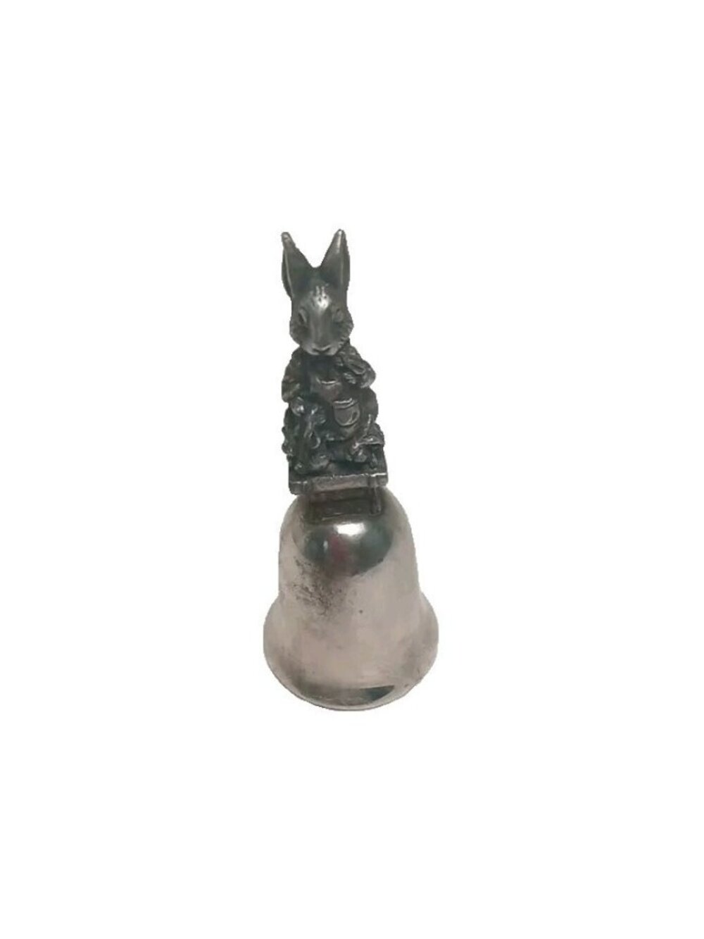 Vtg Beatrix Potter Mrs Rabbit Bell New England Collectors Society Silver Plate